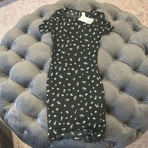 H&M Floral Black Dress